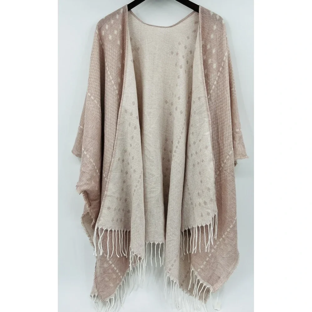Gentle Fawn Hermosa Fringed Kimono Shawl Wrap Fringed NWT Size Medium / Large